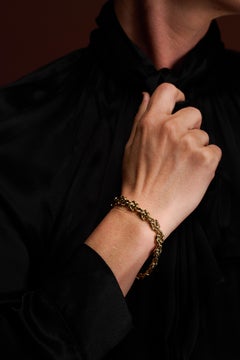 Swedish 1950s yellow gold "true love knot" bracelet