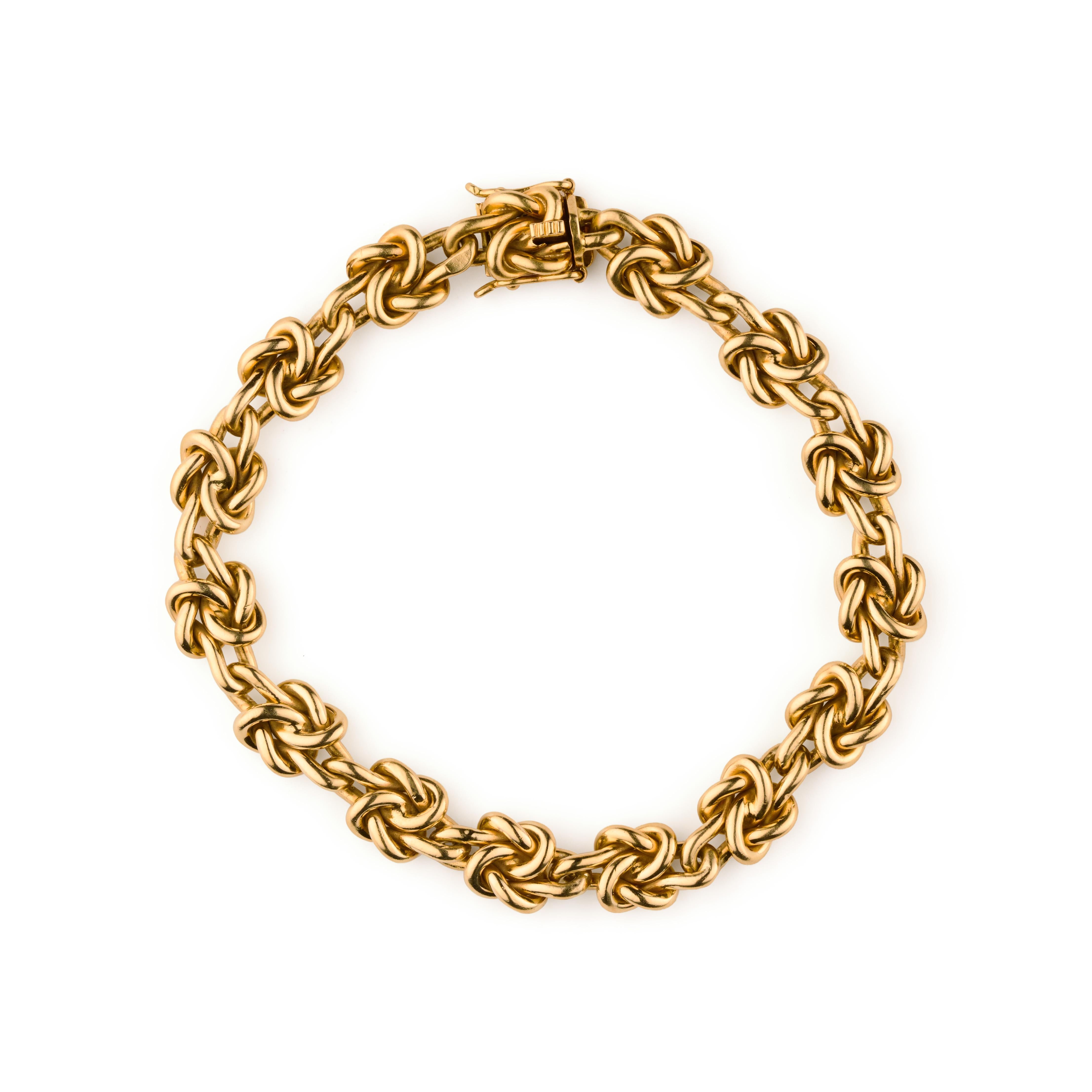 Bracelet suédois en or jaune des années 1950 