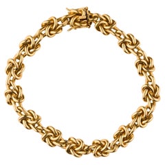 Swedish 1950s yellow gold "true love knot" bracelet