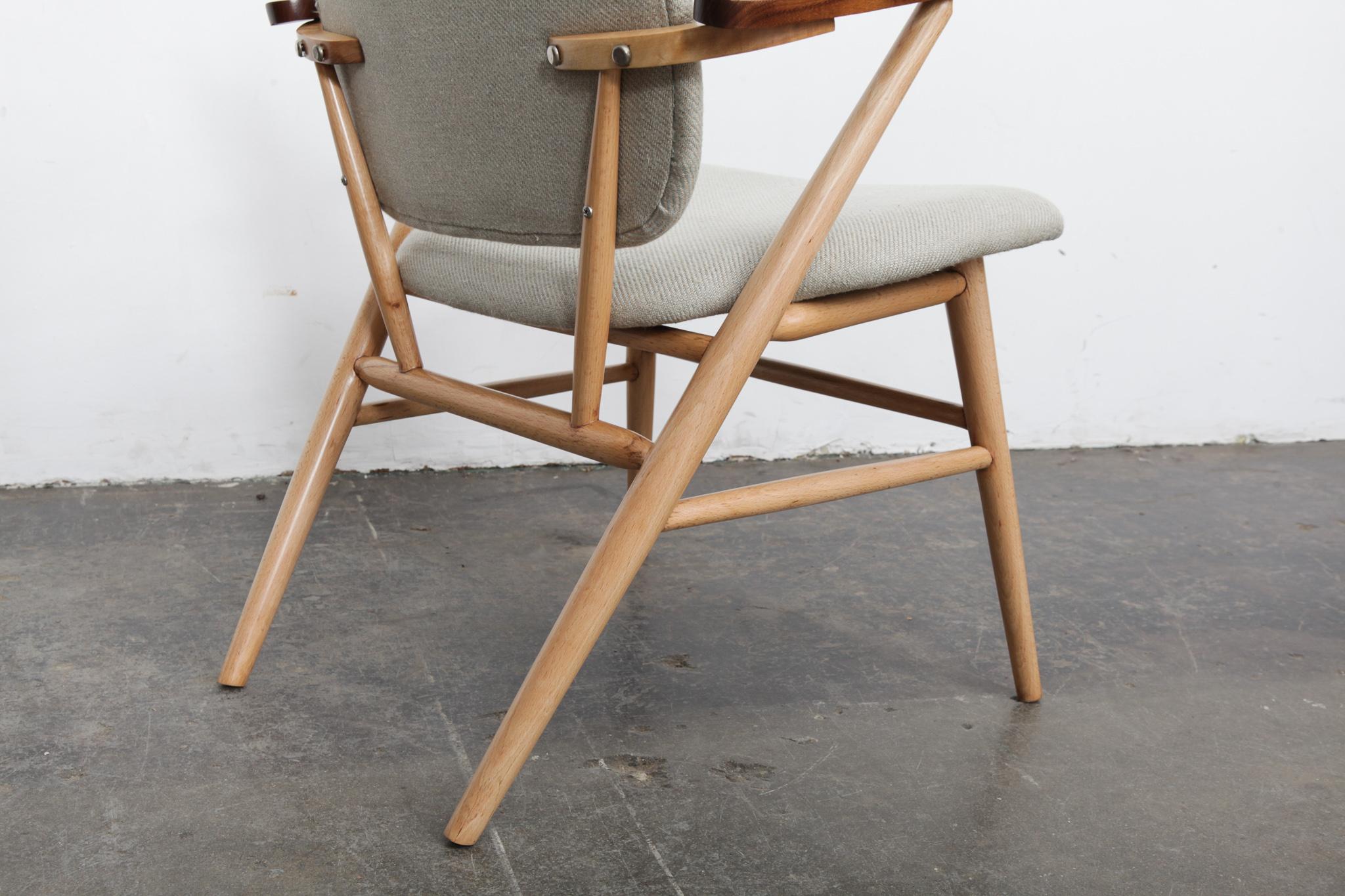 Swedish, 1950s Beech and Teak Side Chairs 2