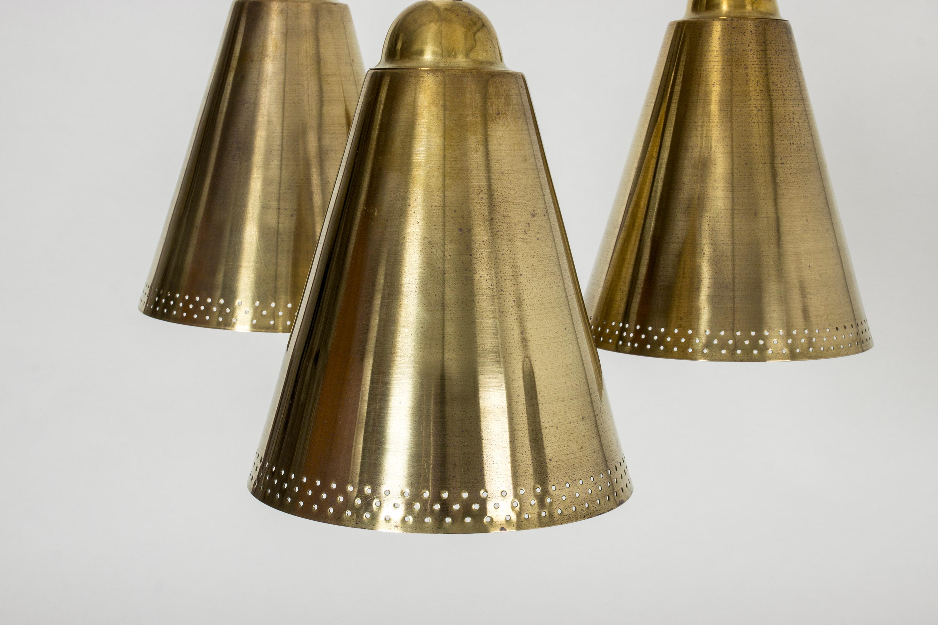 Mid-20th Century Swedish 1950s Brass Pendant Lamp