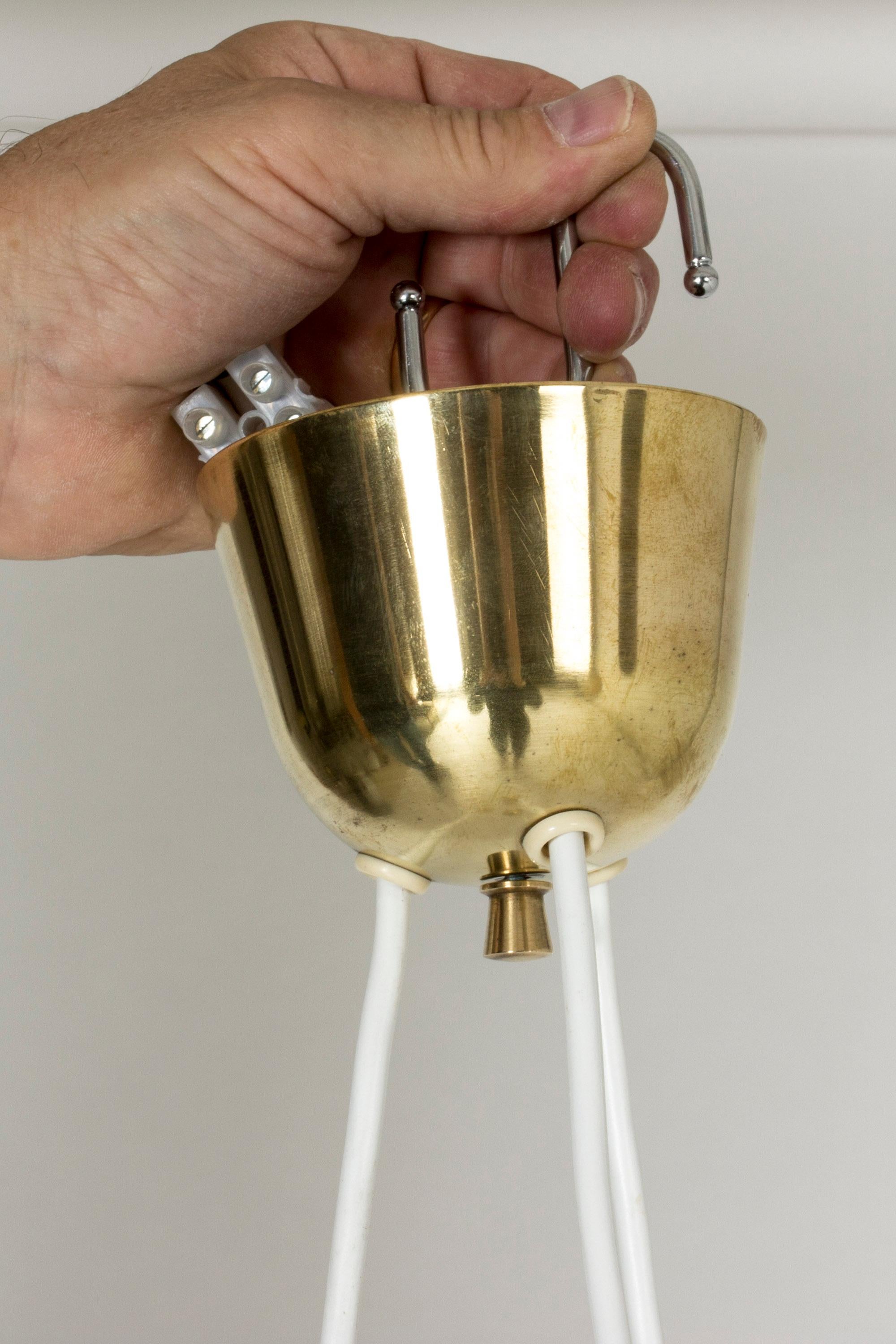 Swedish 1950s Brass Pendant Lamp 3