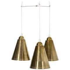Swedish 1950s Brass Pendant Lamp