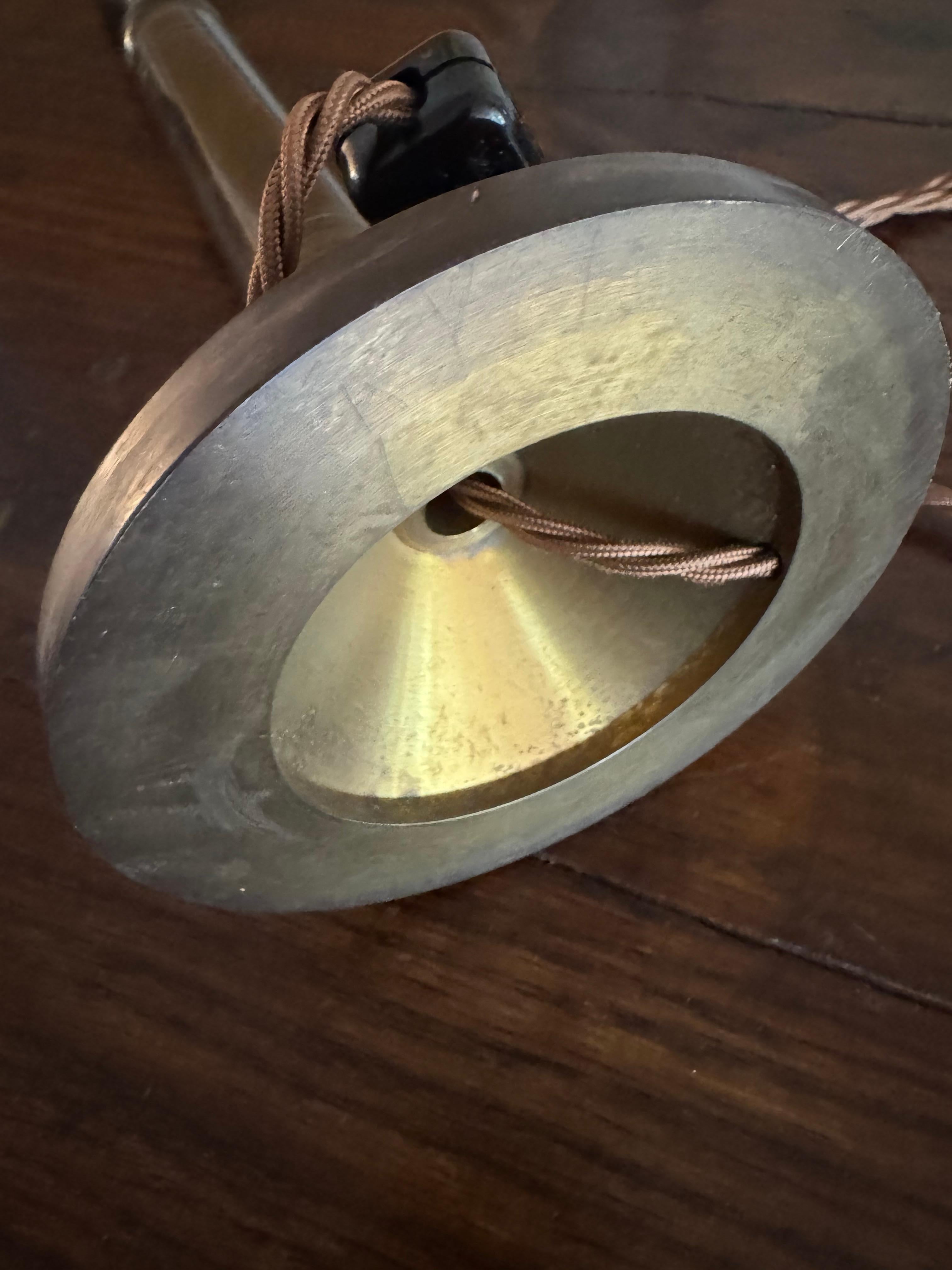 20th Century Swedish 1950’s bronze patinated lamp For Sale