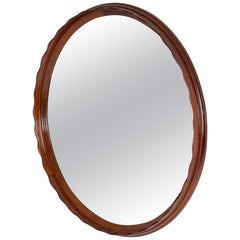 Swedish 1950s Mahogany Wall Mirror