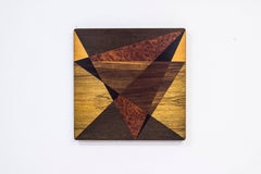 Swedish 1950s Table with Geometrical Marquetry by SMF