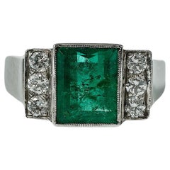 1.75ct emerald ring, made in Sweden, 1960s
