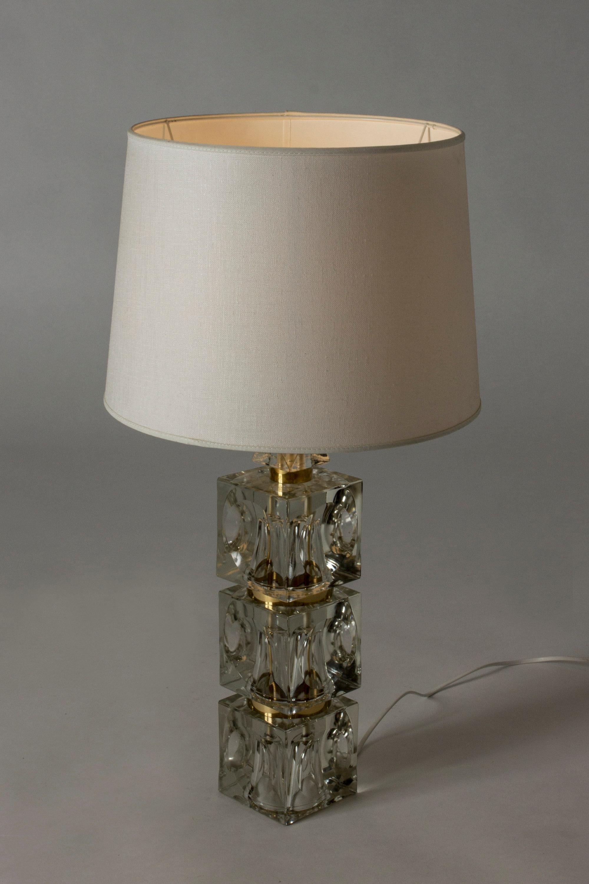 Scandinavian Modern Swedish 1960s Crystal Table Lamp