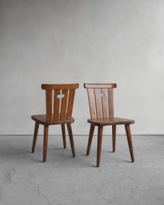Swedish 1960s Göran Malmvall Pine Dining Chairs