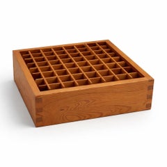 Lámpara de techo empotrable de pino sueco de los años 60, diseño cuadrado de rejilla