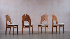 Chaises suédoises en pitch-pine des années 1960