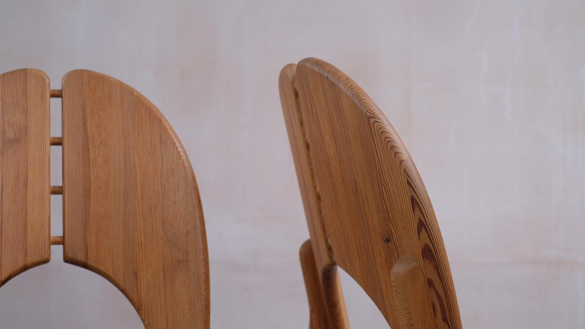 Swedish 1960s Pitch Pine Chairs For Sale 3