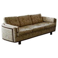 Used Swedish 1960's Sofa with Wooden Accents and Low Organic Proportions