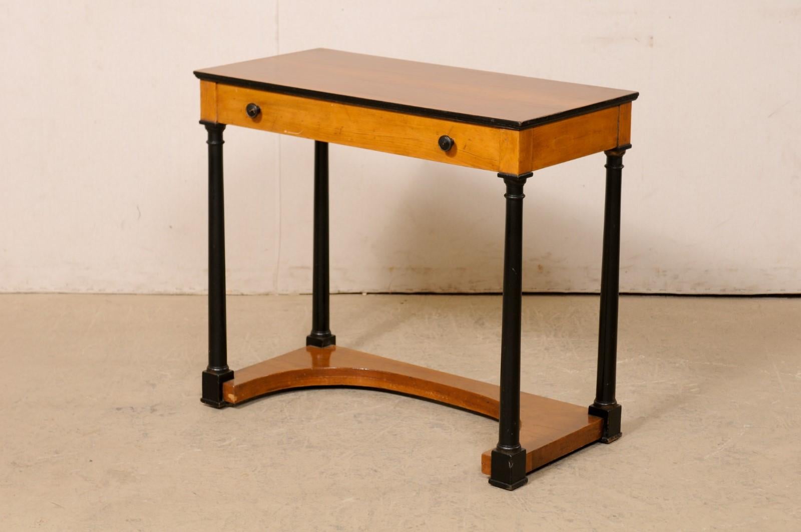 Swedish 19th C. Beautiful Two-Tone Console Table w/Drawer 6