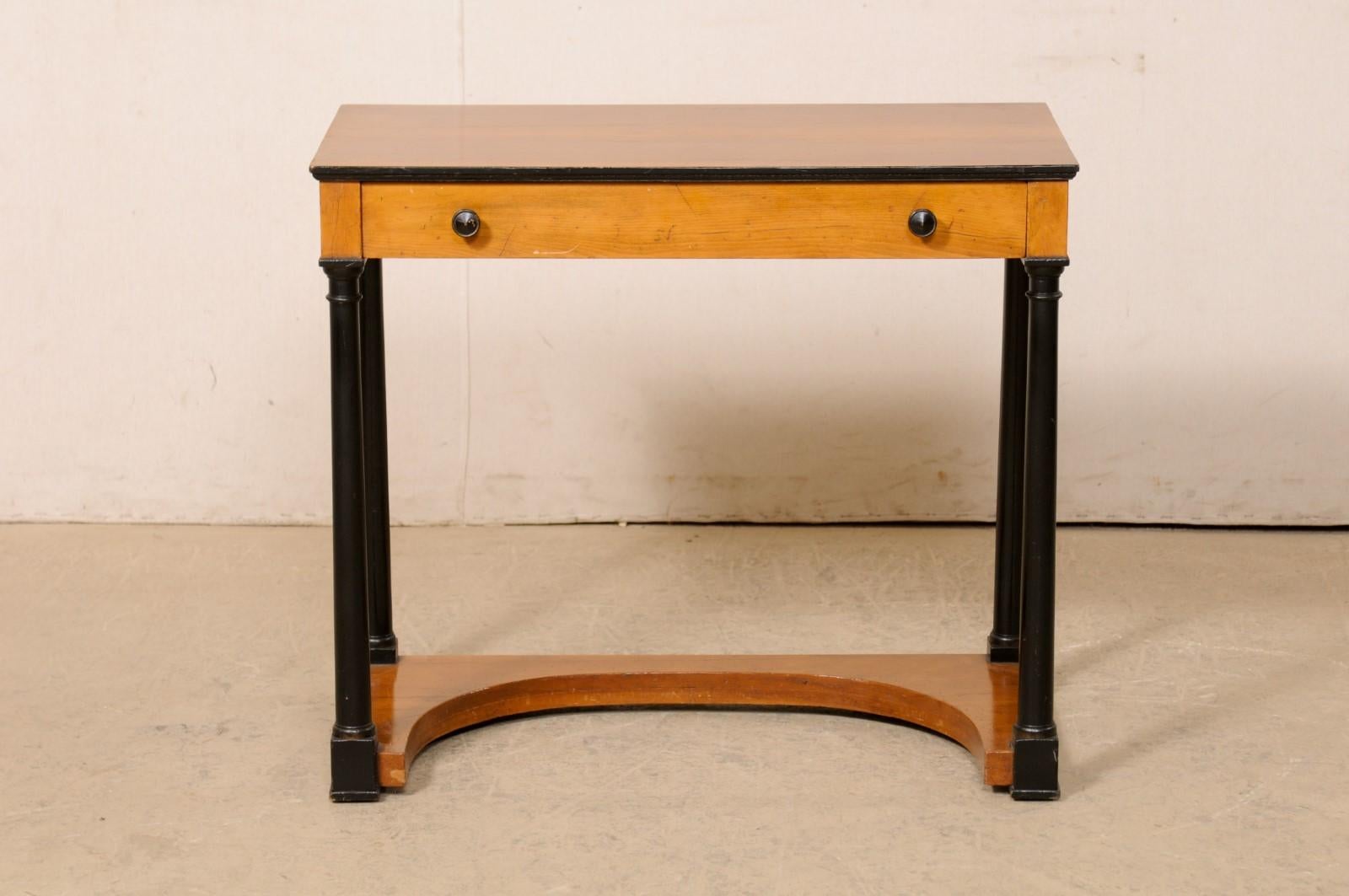 Swedish 19th C. Beautiful Two-Tone Console Table w/Drawer 7