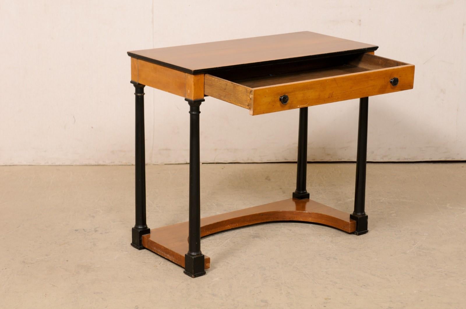 19th Century Swedish 19th C. Beautiful Two-Tone Console Table w/Drawer