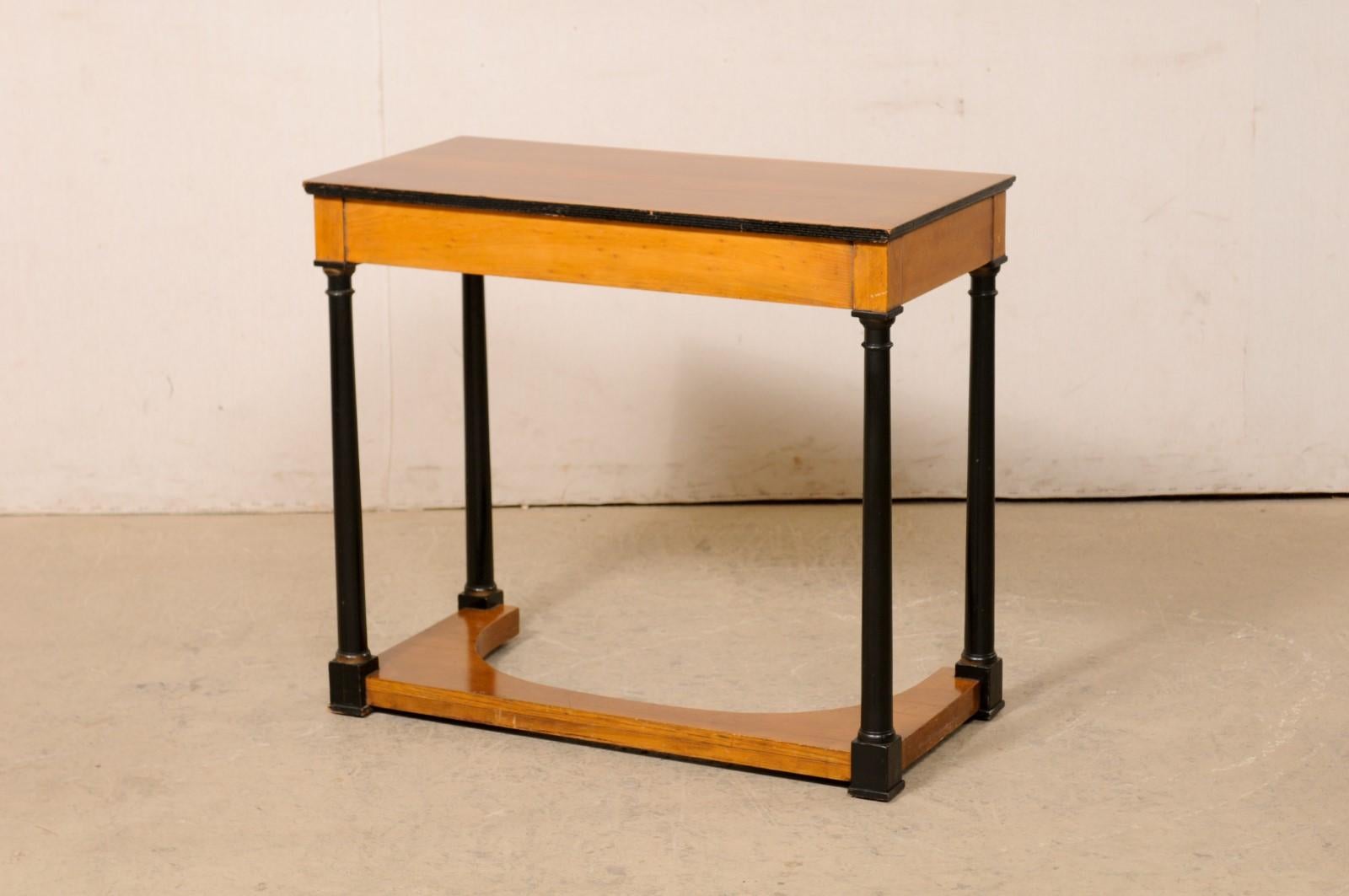 Swedish 19th C. Beautiful Two-Tone Console Table w/Drawer 2