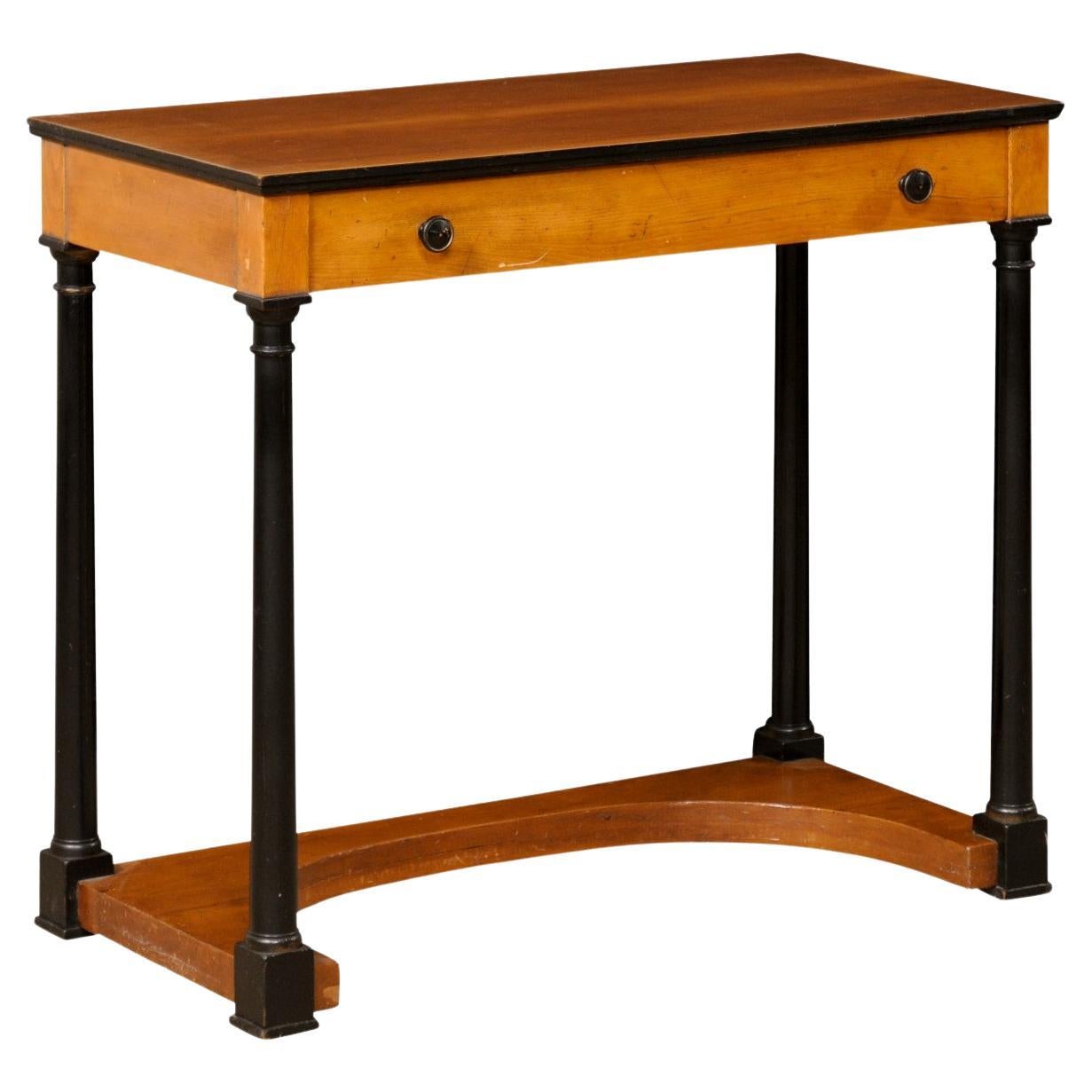Swedish 19th C. Beautiful Two-Tone Console Table w/Drawer