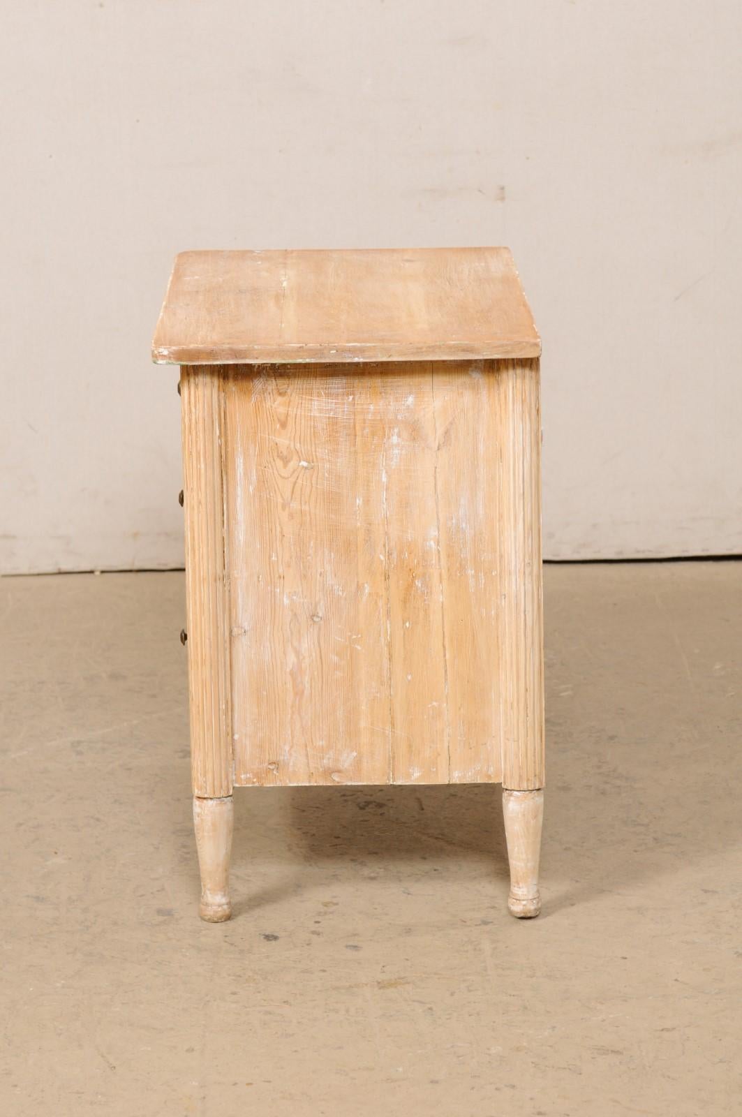 Swedish 19th C. Bleached-Wood Petite Chest with Three Drawers For Sale 6