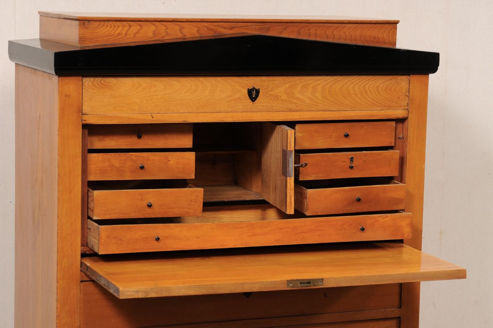 19th Century Swedish 19th C. Empire Style Butler's Chest w/Nice Architectural Details For Sale