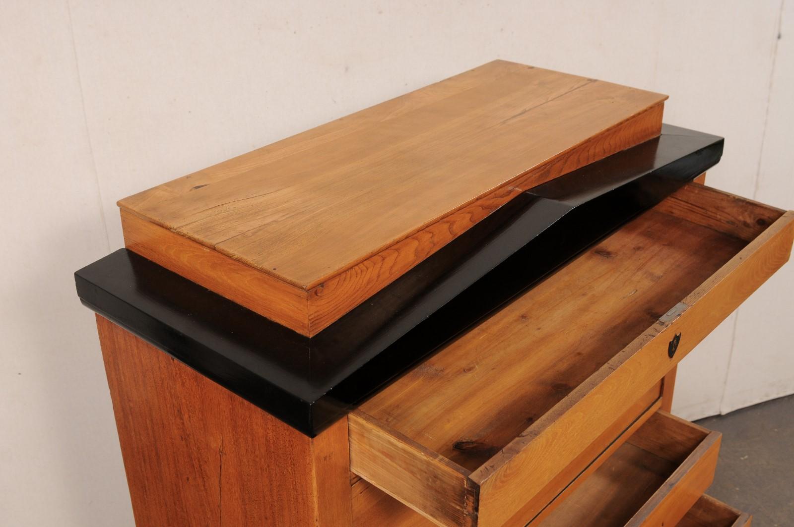 Swedish 19th C. Empire Style Butler's Chest w/Nice Architectural Details For Sale 1