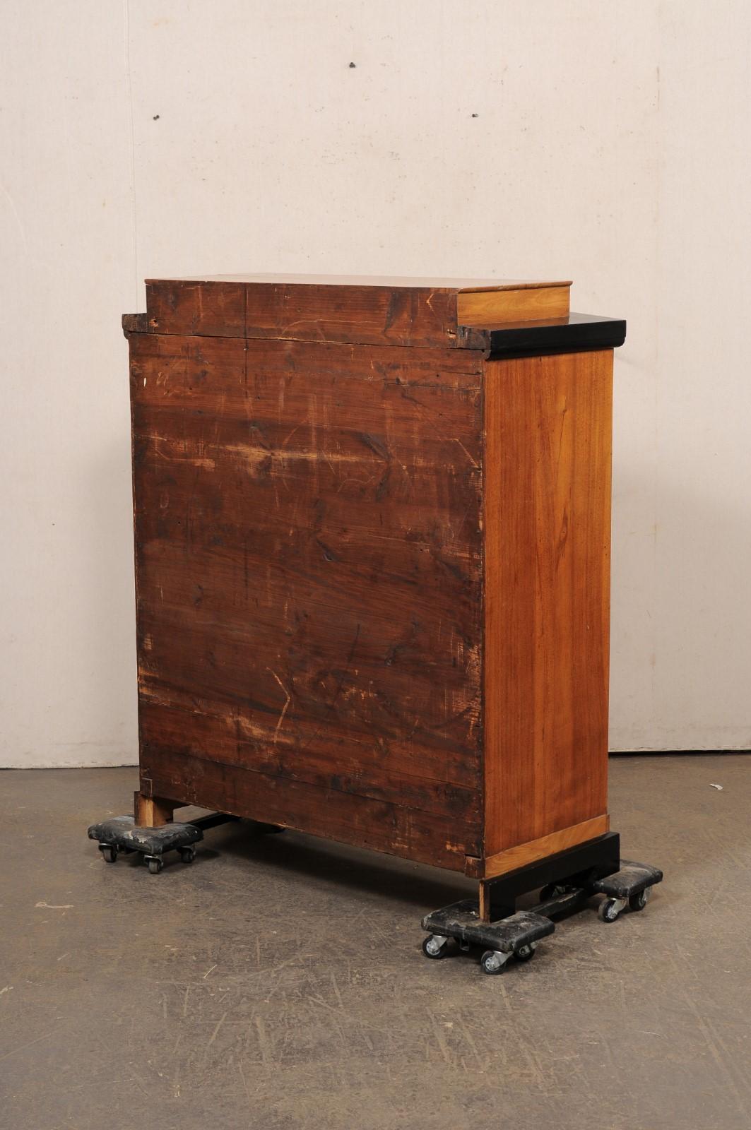 Swedish 19th C. Empire Style Butler's Chest w/Nice Architectural Details For Sale 4