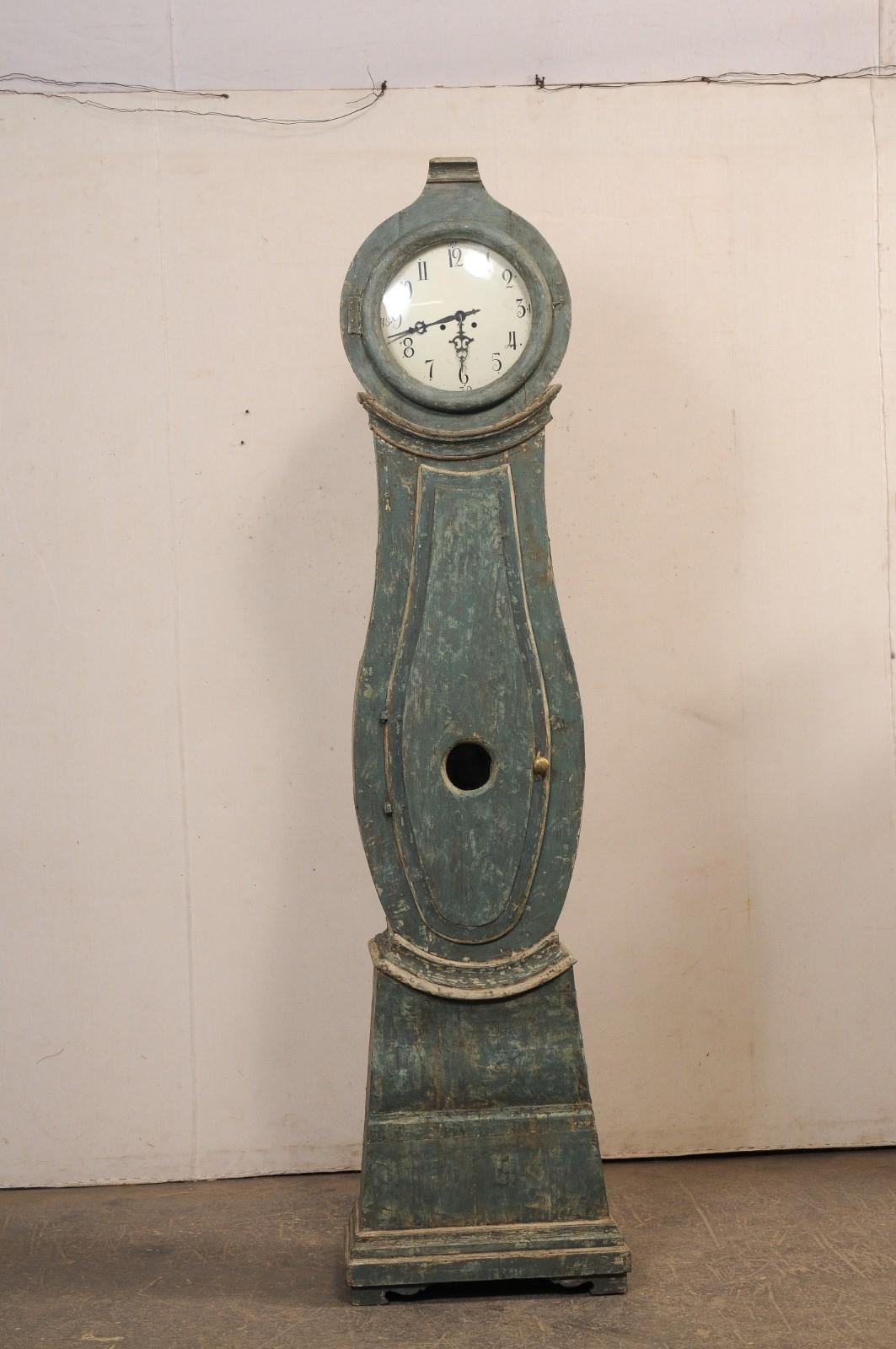 Orologio a pendolo svedese del XIX secolo, 7,5+ Ft in vendita 5