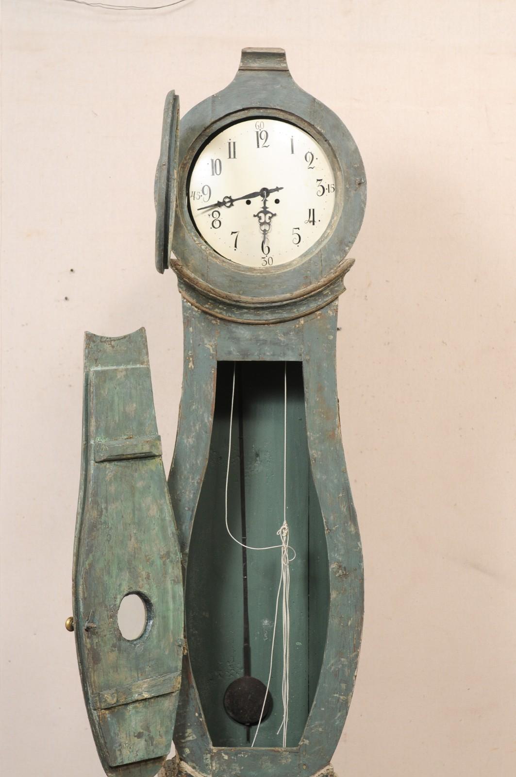 Orologio a pendolo svedese del XIX secolo, 7,5+ Ft in vendita 7