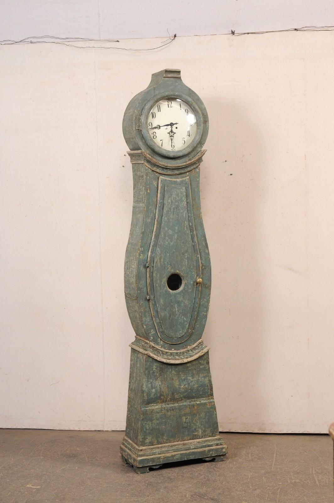 Svedese Orologio a pendolo svedese del XIX secolo, 7,5+ Ft in vendita