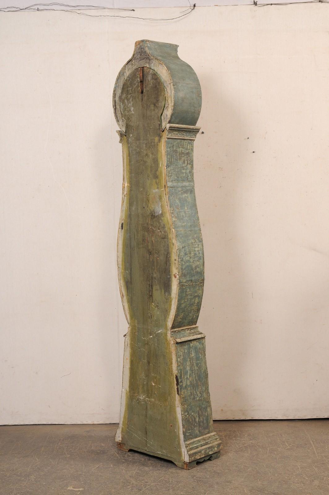 Legno Orologio a pendolo svedese del XIX secolo, 7,5+ Ft in vendita