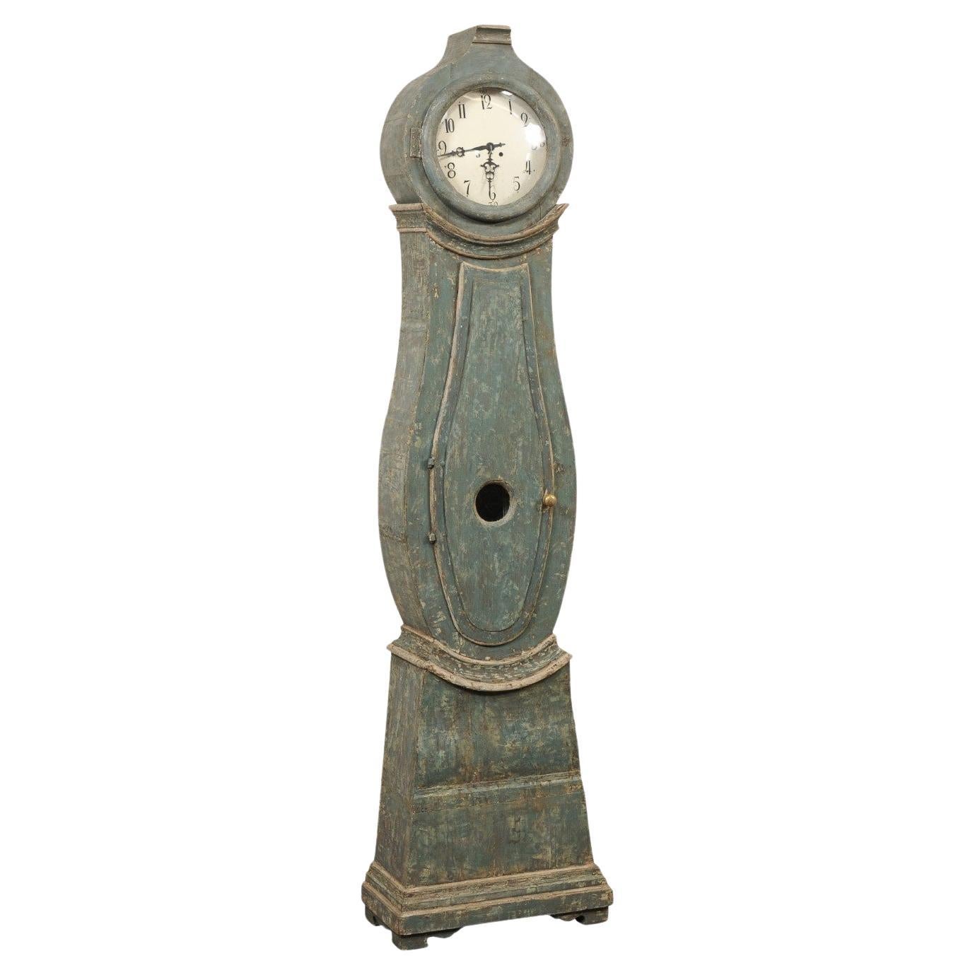 Orologio a pendolo svedese del XIX secolo, 7,5+ Ft in vendita
