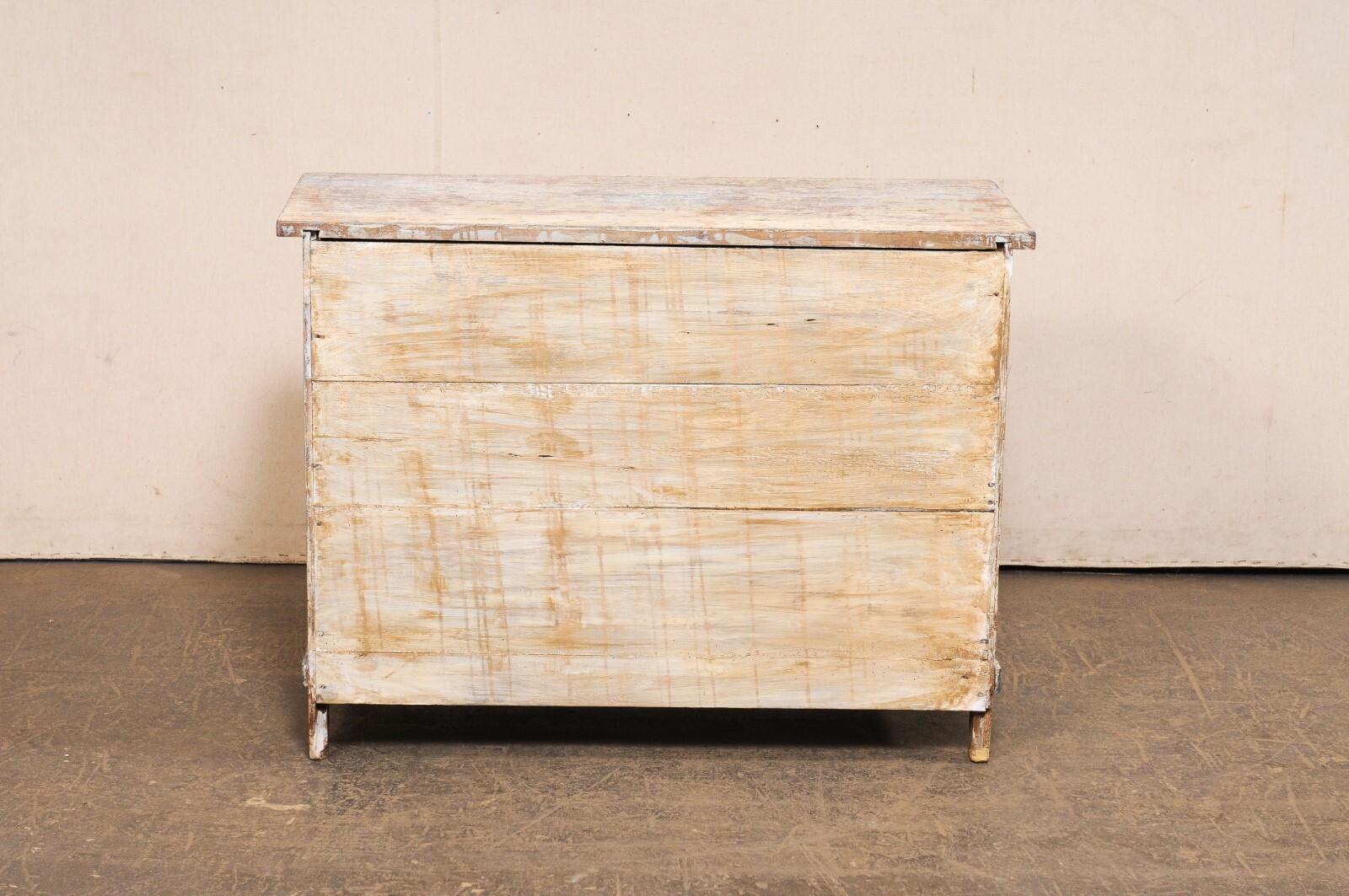 Swedish 19th C. Gustavian Style Wood Chest w/Scraped Finish For Sale 4