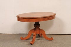 Swedish 19th C. Oval Table w/Curly Birch Top