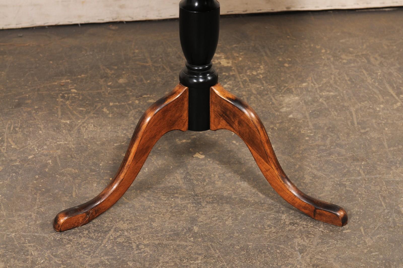 Swedish 19th C. Tilt-Top Center Table w/Burled Alder Veneer Top, 3 ft Diameter For Sale 8