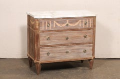 Swedish 19th Century 3 Drawer Chest w/Taj Mahal Quartz Top