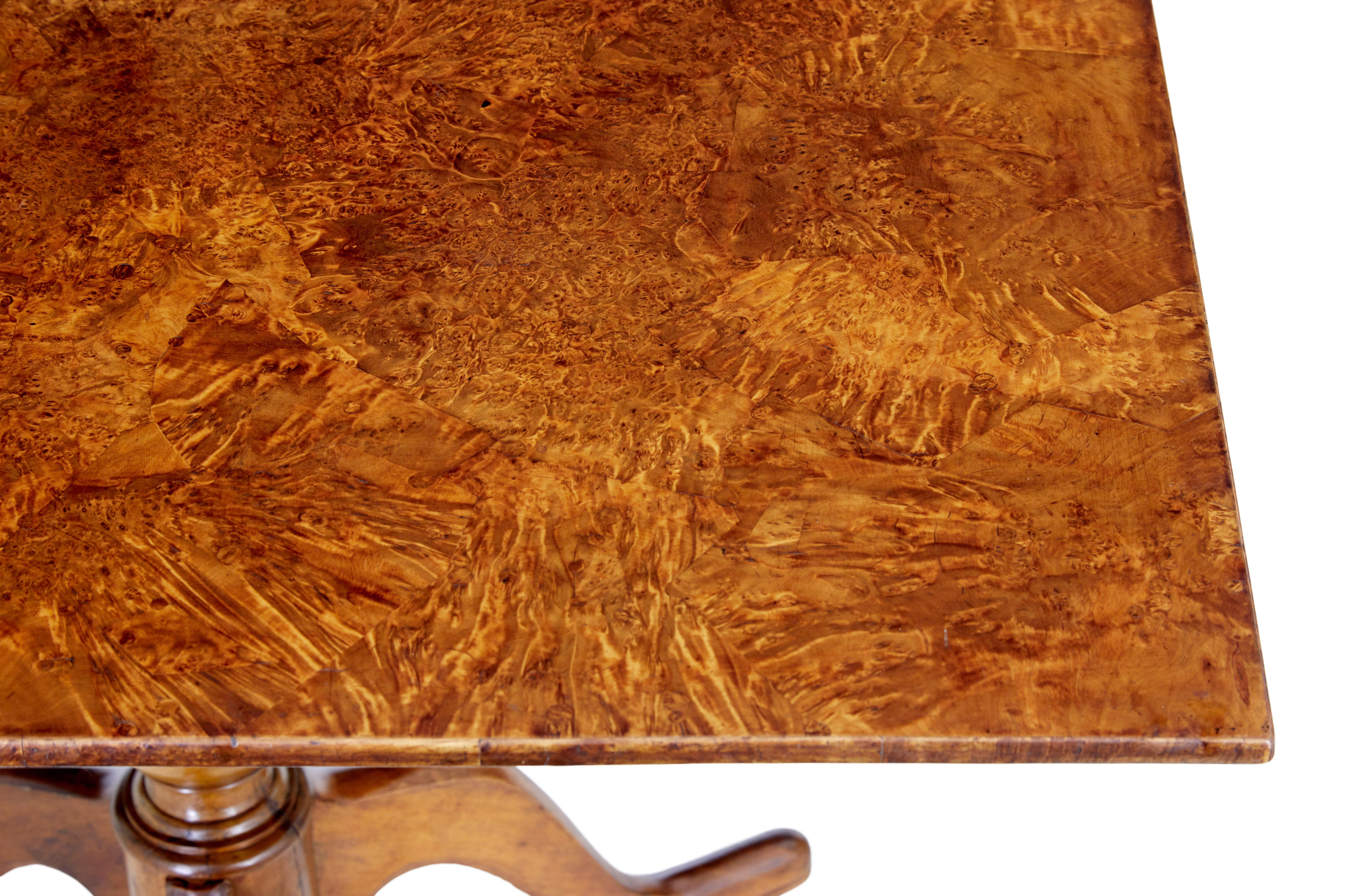 Hand-Carved Swedish 19th century alder root tilt top side table