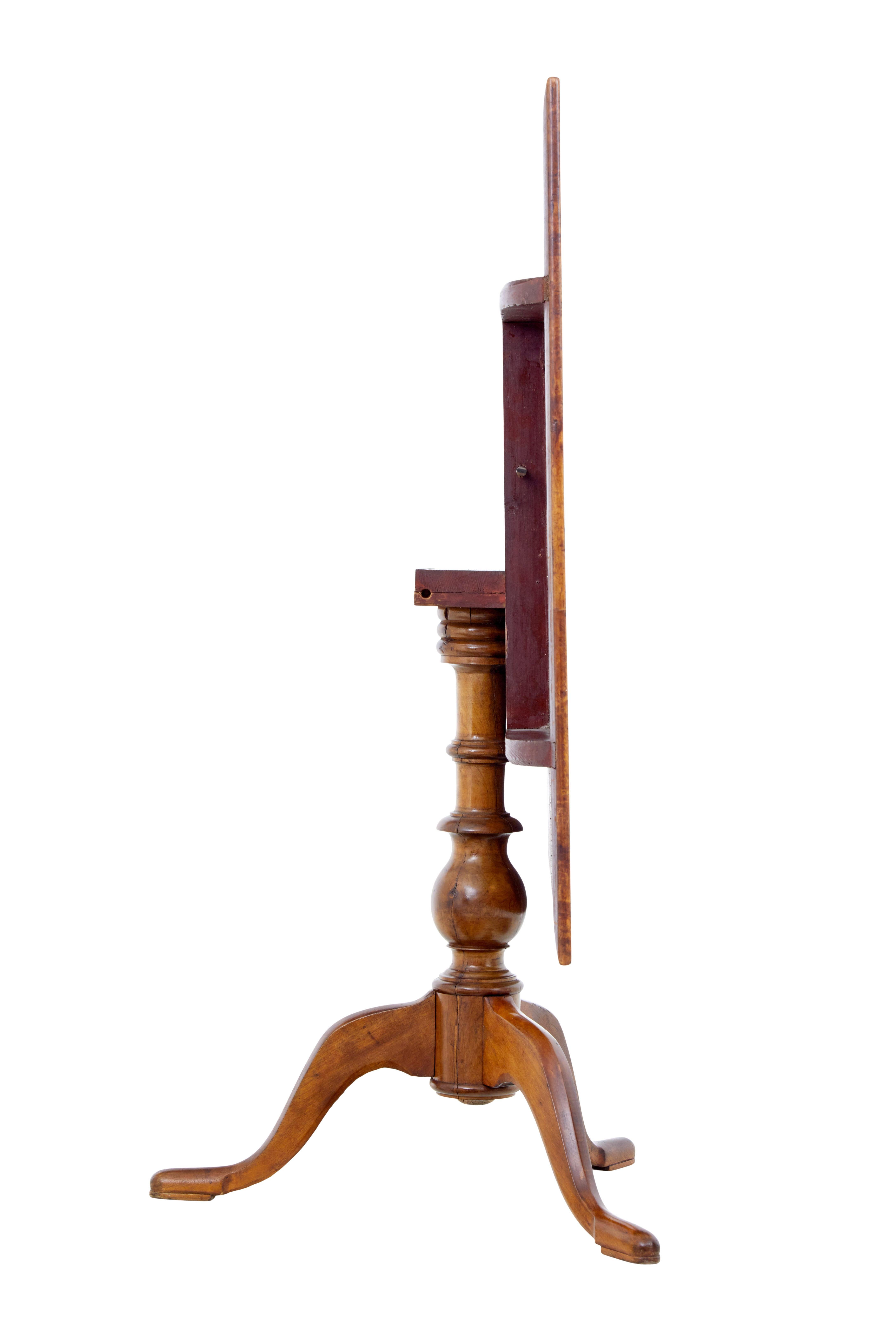 Swedish 19th century alder root tilt top side table 1