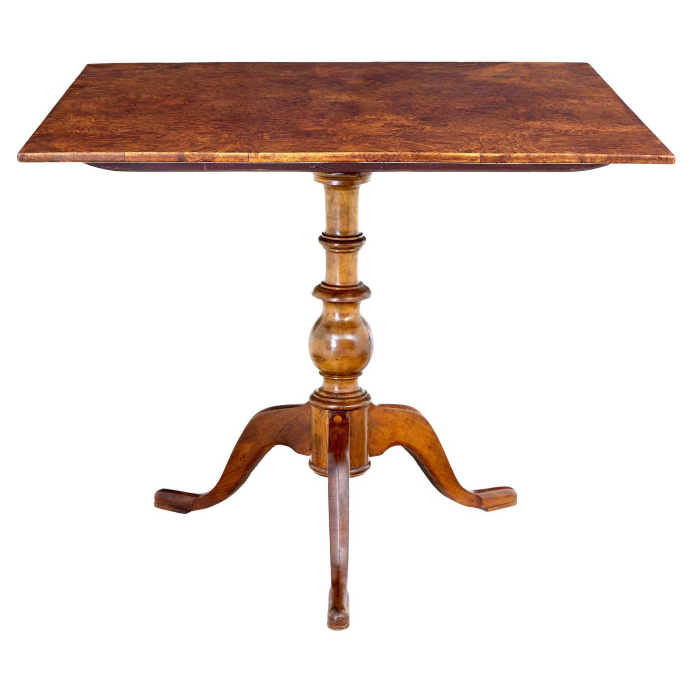 Swedish 19th century alder root tilt top side table For Sale at 1stDibs