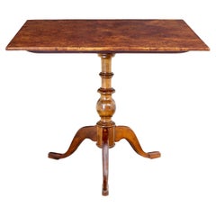 Antique Swedish 19th century alder root tilt top side table