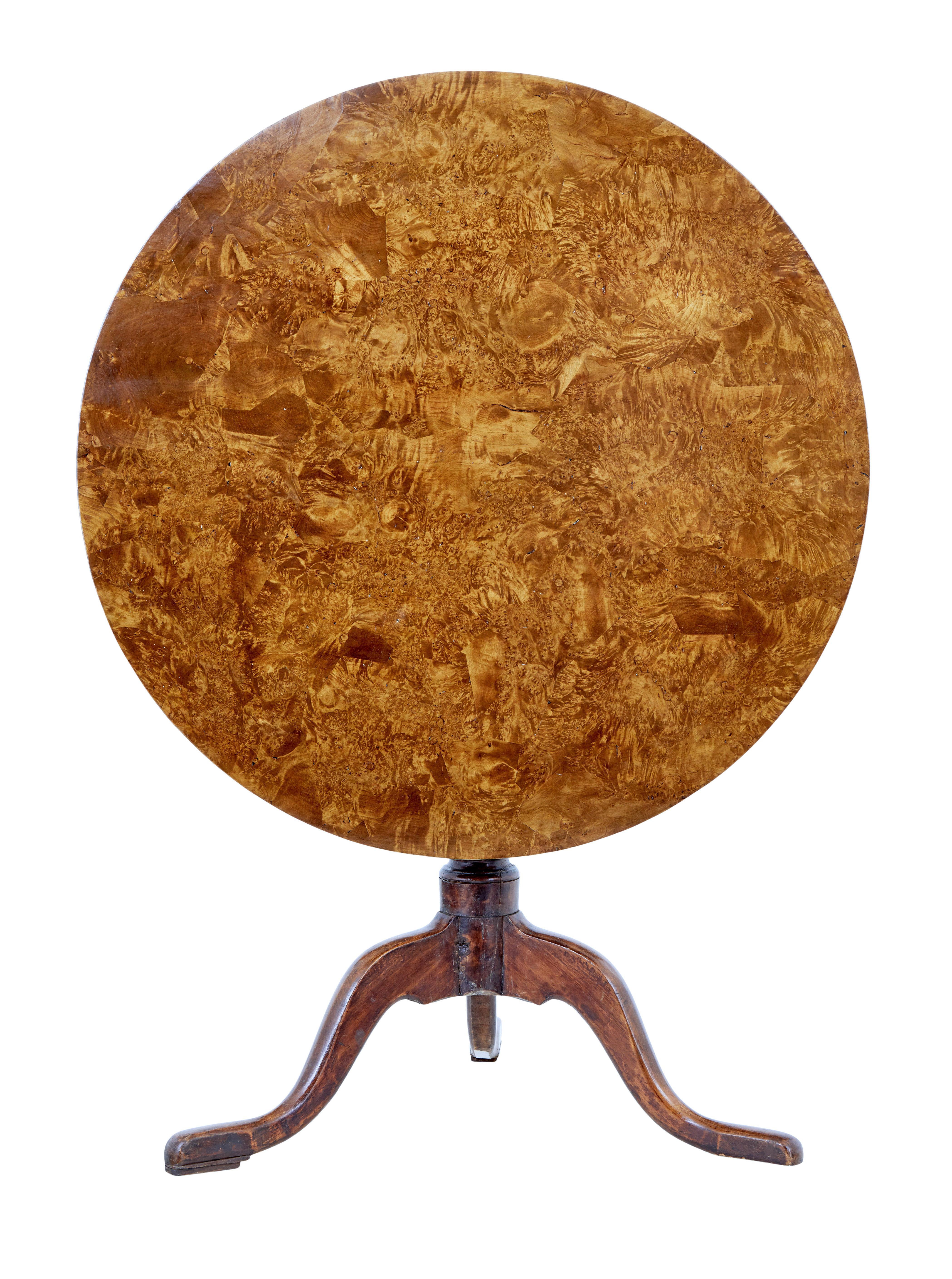 Swedish 19th century alder root tilt top table In Good Condition For Sale In Debenham, Suffolk