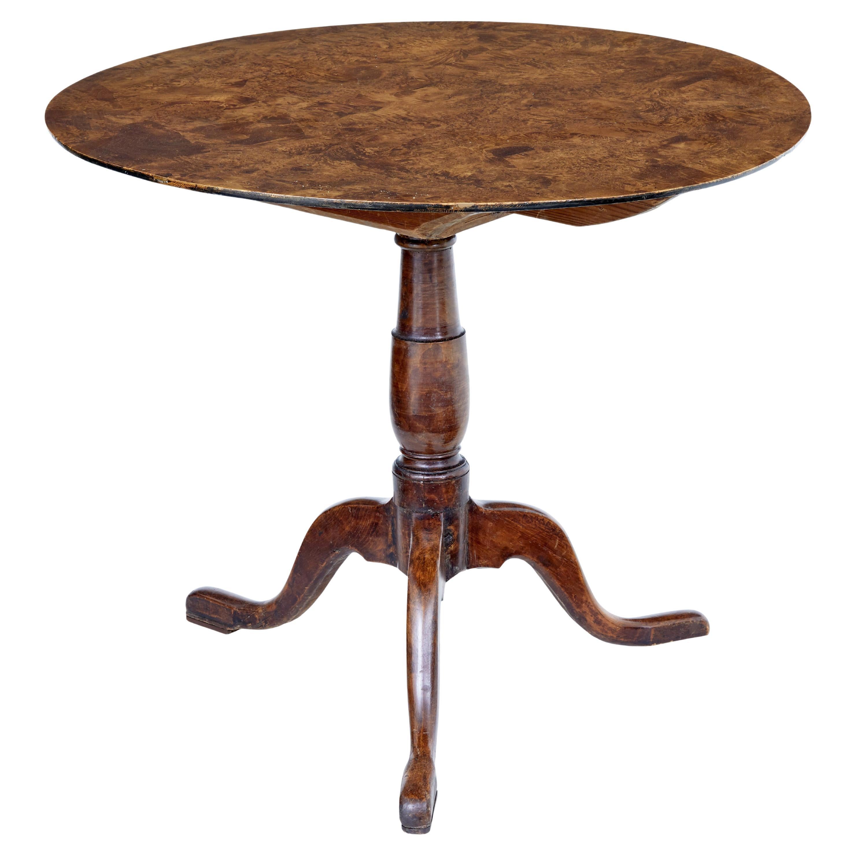 Swedish, 19th Century, Alder Root Tilt Top Table