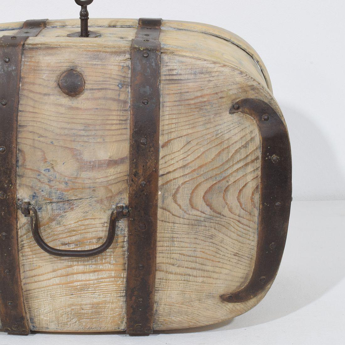 Coffre de voyage en bois suédois du XIXe siècle en vente 8