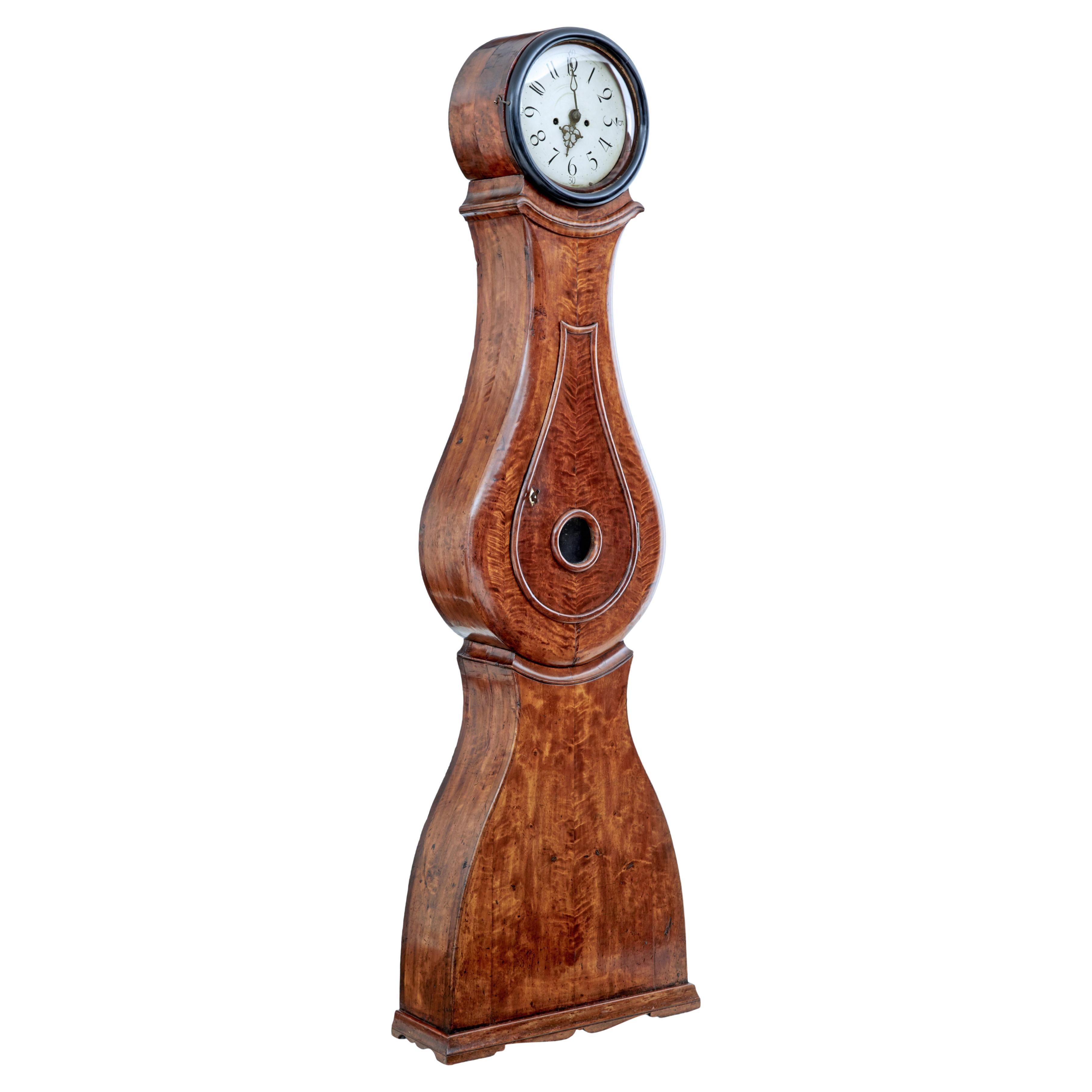 Swedish 19th Century Birch Mora Clock