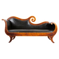 Swedish 19th Century Birch Sofa