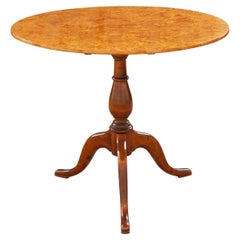Swedish 19th Century Birch Tilt-Top Table