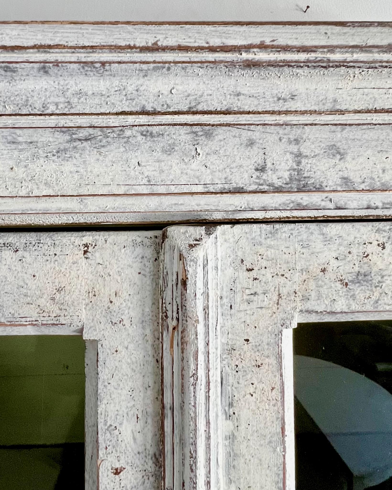 swedish 19th Century Cabinet with Glass Fronted Doors 1