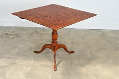 Swedish 19th Century Carl Hollst Square Tilt-top Table