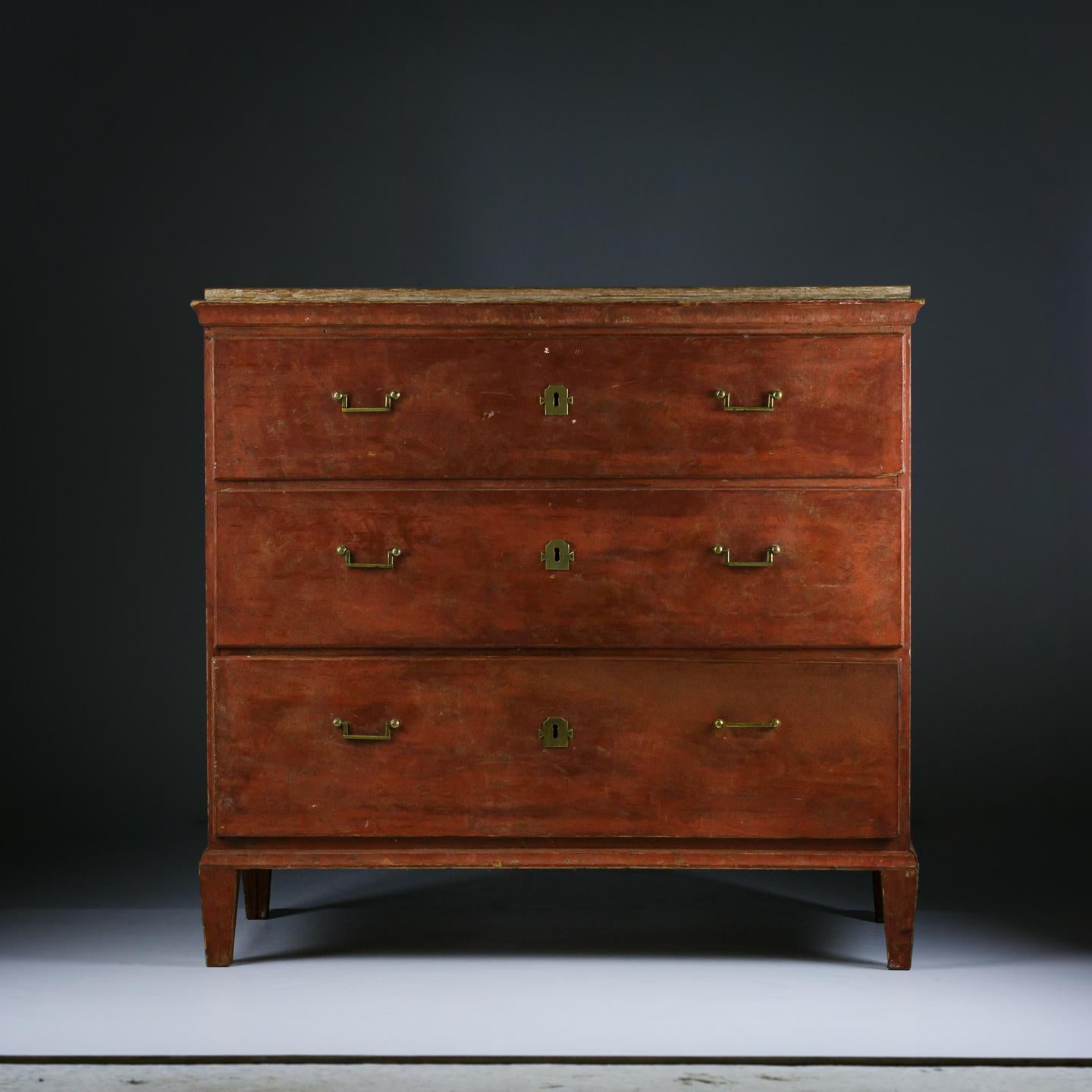 Swedish 19th Century Chest of Drawers in Original Painted Finish 10