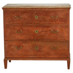 Swedish 19th Century Chest of Drawers in Original Painted Finish