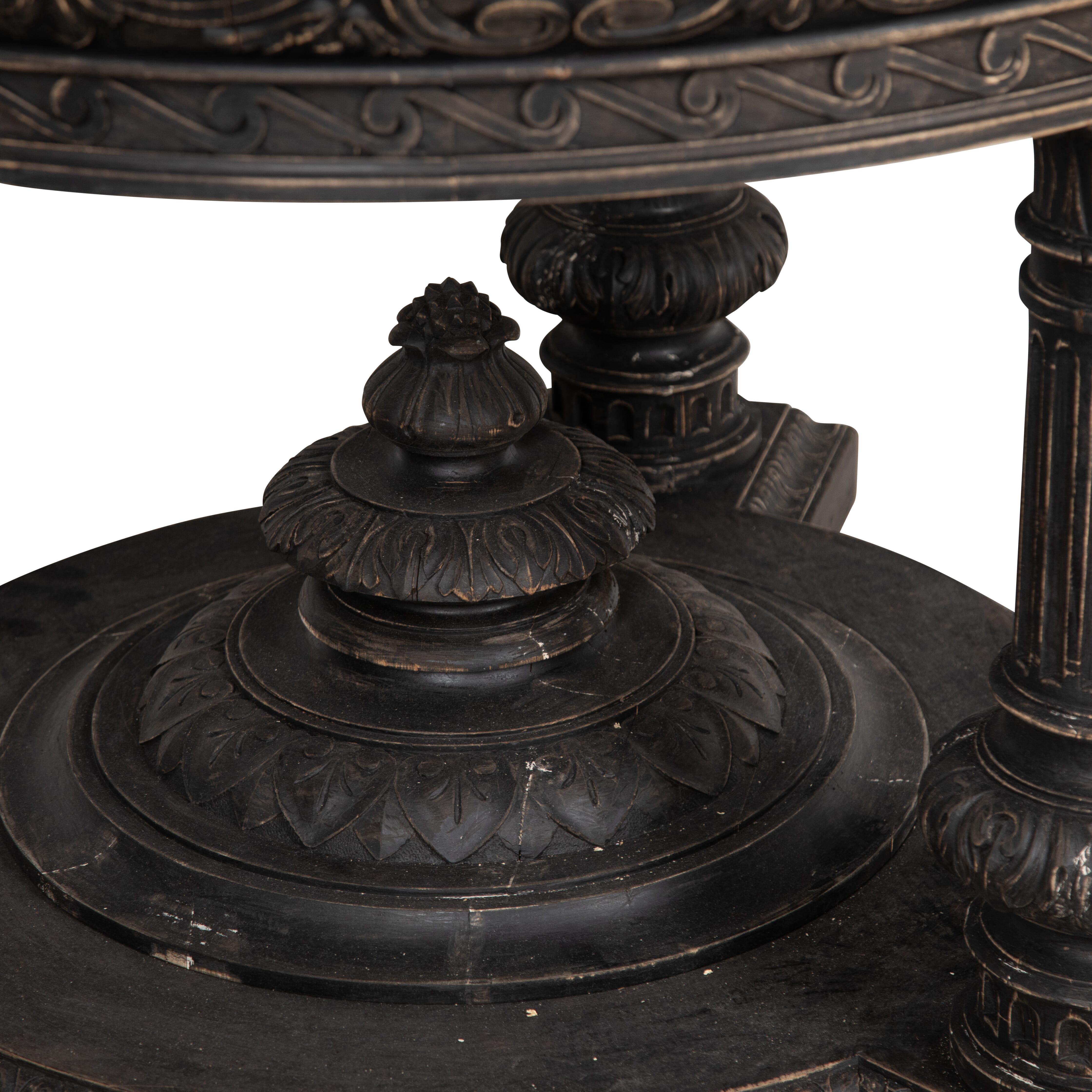Wood Swedish 19th Century Circular Table For Sale